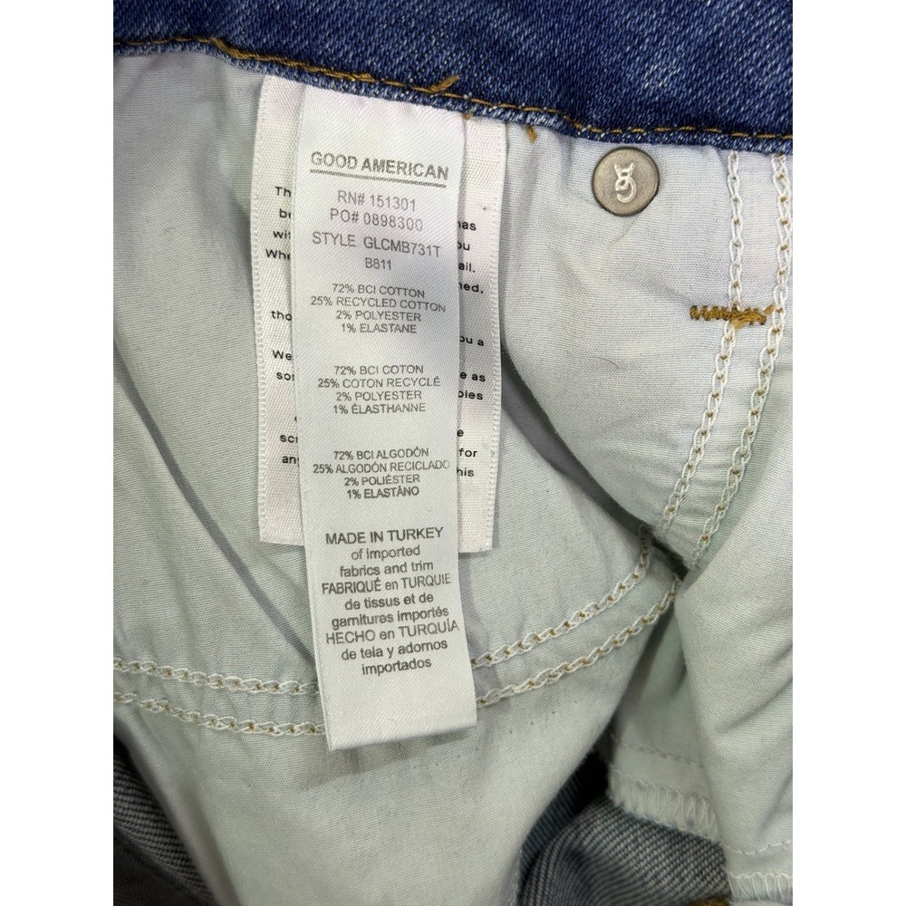 Good American Jeans Womens 6/28 Blue High Rise Good Legs Mini Crop Bootcut - Picture 8 of 9